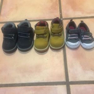 3 pairs Garanimals boys shoes size 3